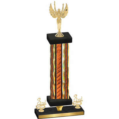 Premium Single Orange Glacier Third Place Victory Trophy