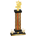 Premium Single Orange Glacier Second Place Pickleball Trophy