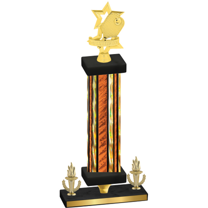 Premium Single Orange Glacier Victory Pickleball Trophy