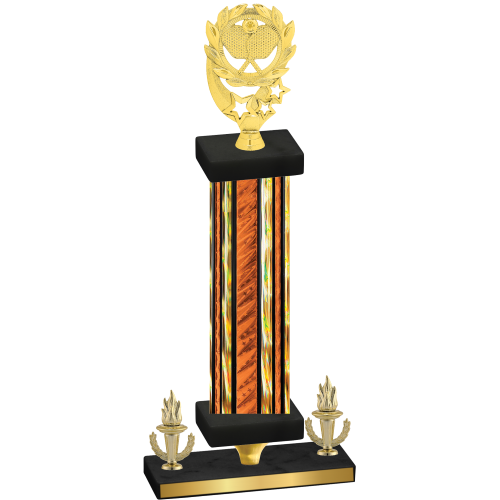 Premium Single Orange Glacier Victory Pickleball Trophy