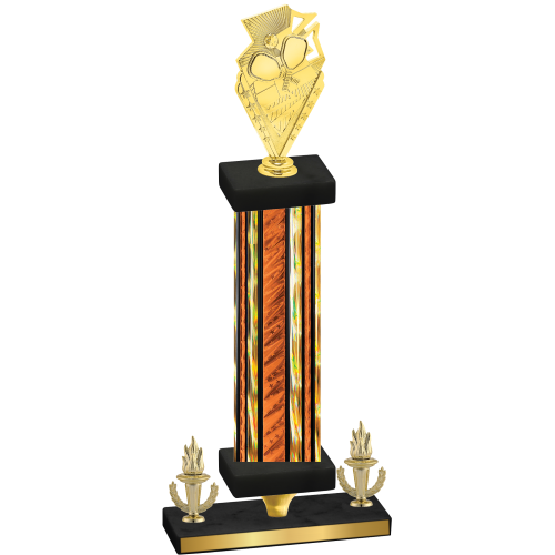 Premium Single Orange Glacier Victory Pickleball Trophy