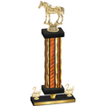 Premium Single Orange Glacier Second Place Horses Trophy