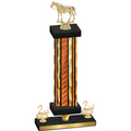 Premium Single Orange Glacier Second Place Horses Trophy