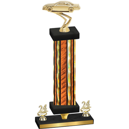 Premium Single Orange Glacier Year Cars Trophy