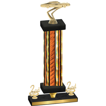 Premium Single Orange Glacier Second Place Cars Trophy