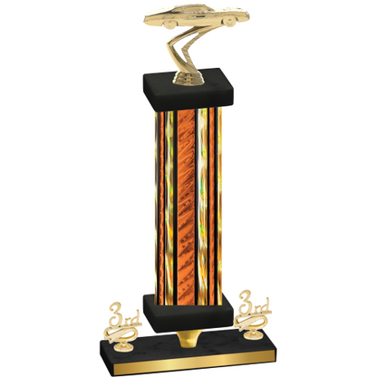 Premium Single Orange Glacier Third Place Cars Trophy