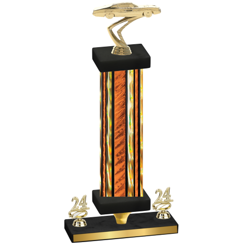 Premium Single Orange Glacier Year Cars Trophy