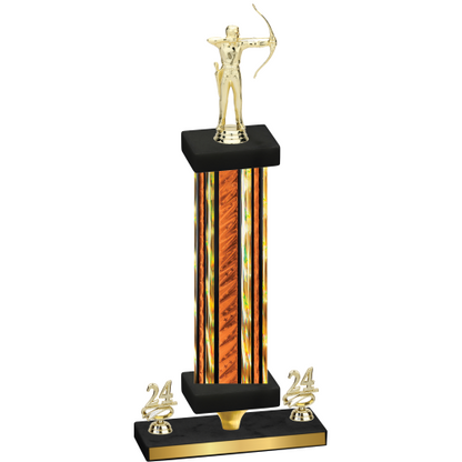 Premium Single Orange Glacier Year Archery Trophy