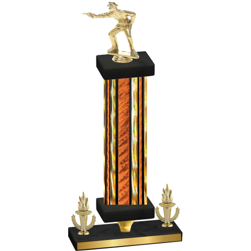 Premium Single Orange Glacier Victory Shooter Trophy