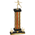 Premium Single Orange Glacier Second Place Skater Trophy