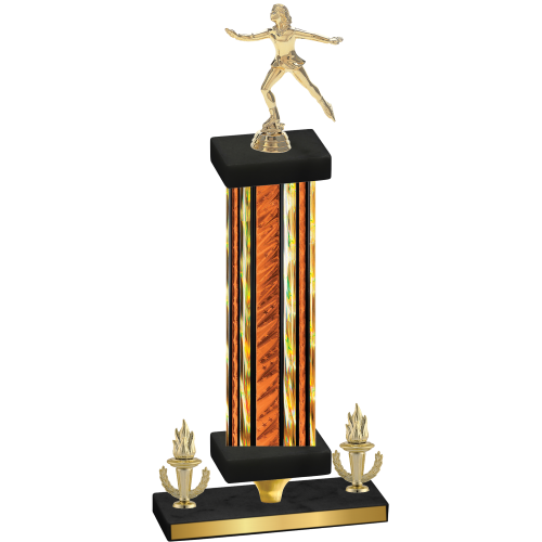 Premium Single Orange Glacier Victory Skater Trophy