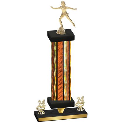 Premium Single Orange Glacier Year Skater Trophy