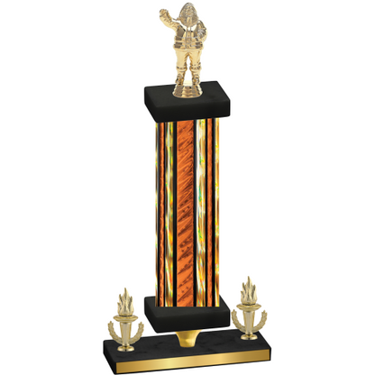 Premium Single Orange Glacier Victory Holiday Trophy