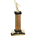 Premium Single Orange Glacier Fourth Place Basketball Trophy