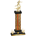 Premium Single Orange Glacier Second Place Flag Football Trophy