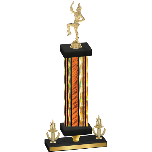 Premium Single Orange Glacier Victory Majorette Trophy