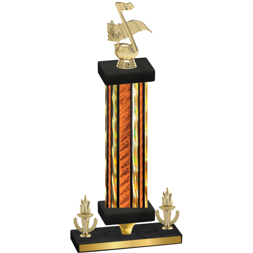 Premium Single Orange Glacier Victory Music Trophy