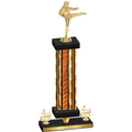 Premium Single Orange Glacier Fourth Place Karate Trophy