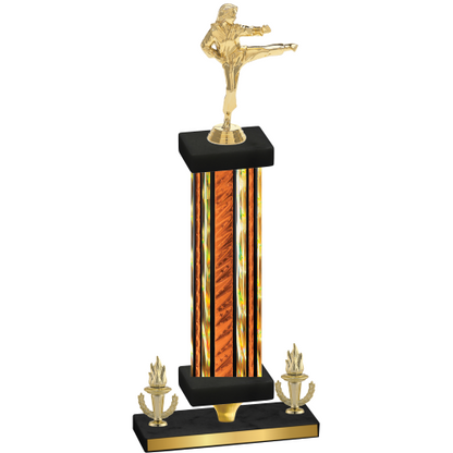 Premium Single Orange Glacier Victory Karate Trophy