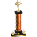 Premium Single Orange Glacier First Place Karate Trophy