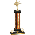 Premium Single Orange Glacier Second Place Karate Trophy