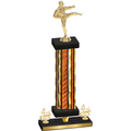 Premium Single Orange Glacier Fourth Place Karate Trophy