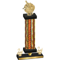 Premium Single Orange Glacier Second Place Baseball Trophy