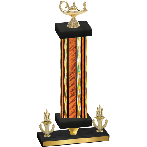 Premium Single Orange Glacier Victory Academics Trophy