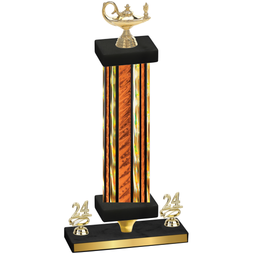 Premium Single Orange Glacier Year Academics Trophy