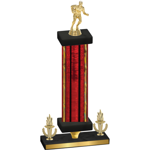 Premium Single Red Glacier Victory Rugby Trophy