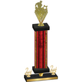 Premium Single Red Glacier Second Place Rugby Trophy