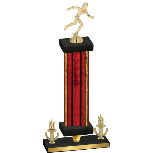 Premium Single Red Glacier Victory Running Trophy