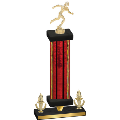 Premium Single Red Glacier Victory Running Trophy