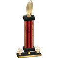Premium Single Red Glacier Fourth Place Football Trophy