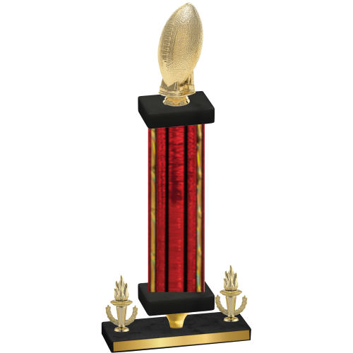 Premium Single Red Glacier Victory Football Trophy