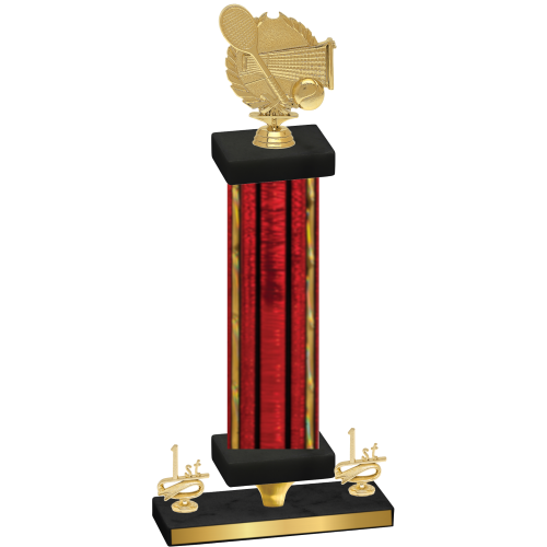 Premium Single Red Glacier First Place Tennis Trophy