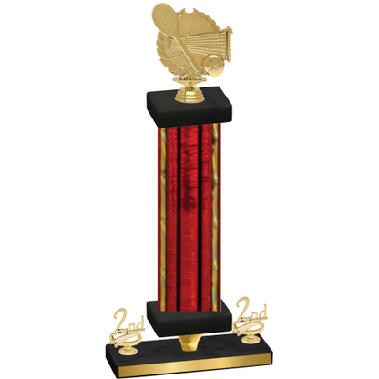 Premium Single Red Glacier Second Place Tennis Trophy