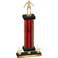 Premium Single Red Glacier Third Place Wrestling Trophy