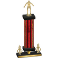Premium Single Red Glacier Victory Wrestling Trophy