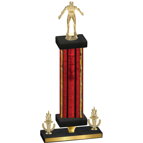 Premium Single Red Glacier Victory Wrestling Trophy