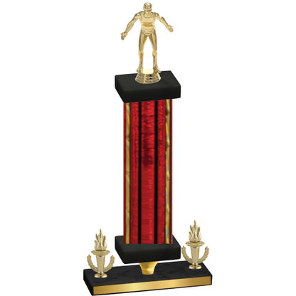 Premium Single Red Glacier Victory Wrestling Trophy