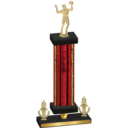 Premium Single Red Glacier Victory Volleyball Trophy