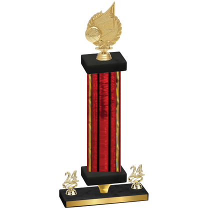 Premium Single Red Glacier Year Volleyball Trophy