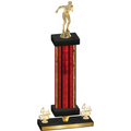Premium Single Red Glacier Fourth Place Swimming Trophy