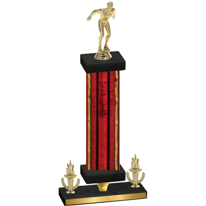 Premium Single Red Glacier Victory Swimming Trophy