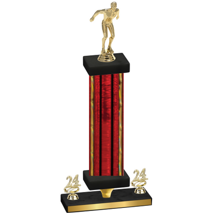 Premium Single Red Glacier Year Swimming Trophy