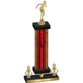 Premium Single Red Glacier Victory Tennis Trophy