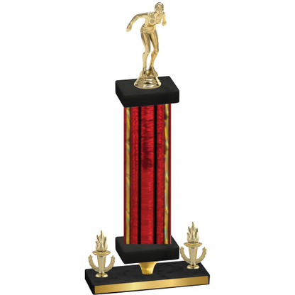 Premium Single Red Glacier Victory Tennis Trophy