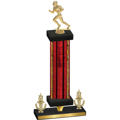 Premium Single Red Glacier Victory Football Trophy