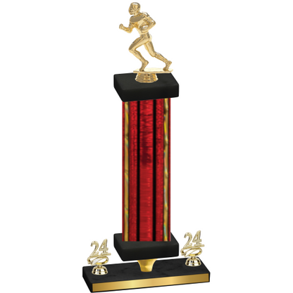 Premium Single Red Glacier Year Football Trophy